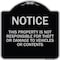 Signmission This Property Is Not Responsible for Theft or Damage to Vehicles or Contents, A-DES-BS-1818-22809 A-DES-BS-1818-22809 - alternate 1